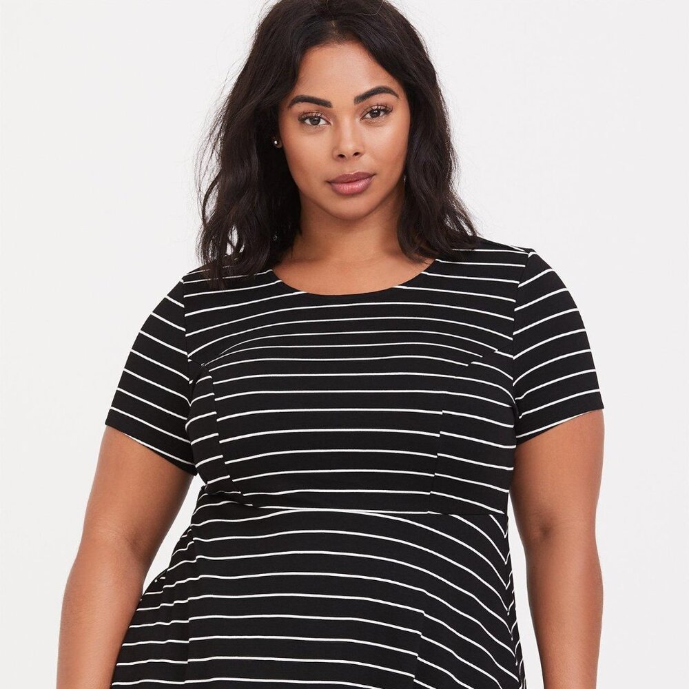 Torrid Peplum Ponte Crew Neck Top 4x